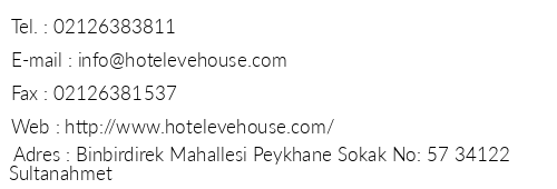 Hotel Eve House telefon numaralar, faks, e-mail, posta adresi ve iletiim bilgileri